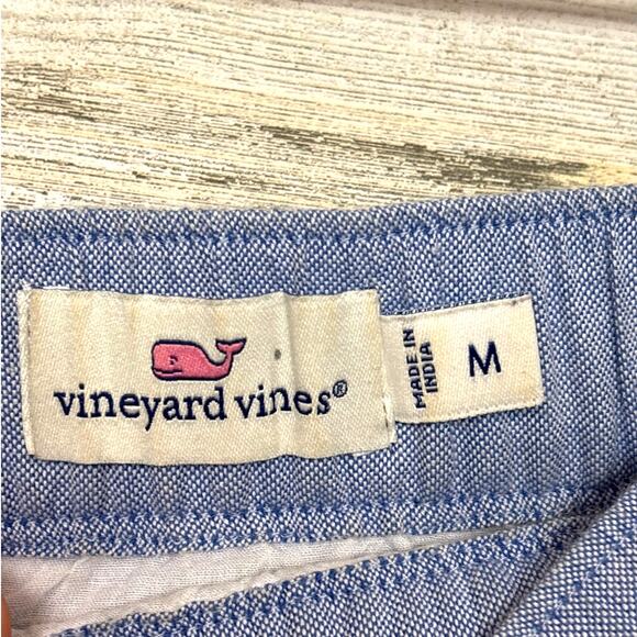 Vineyard Vines Women's M Chambray Flounce Red Eyelet Scallop Hem Mini Skirt - Picture 6 of 6